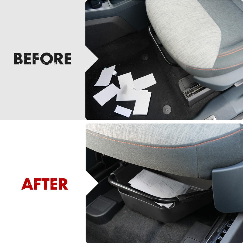 Mabett Under-Seat Storage Box for Ford Maverick Manual Seat 2022-2025, Front Row Manual Seat Underseat Organizer Accessories compatible with manual seat