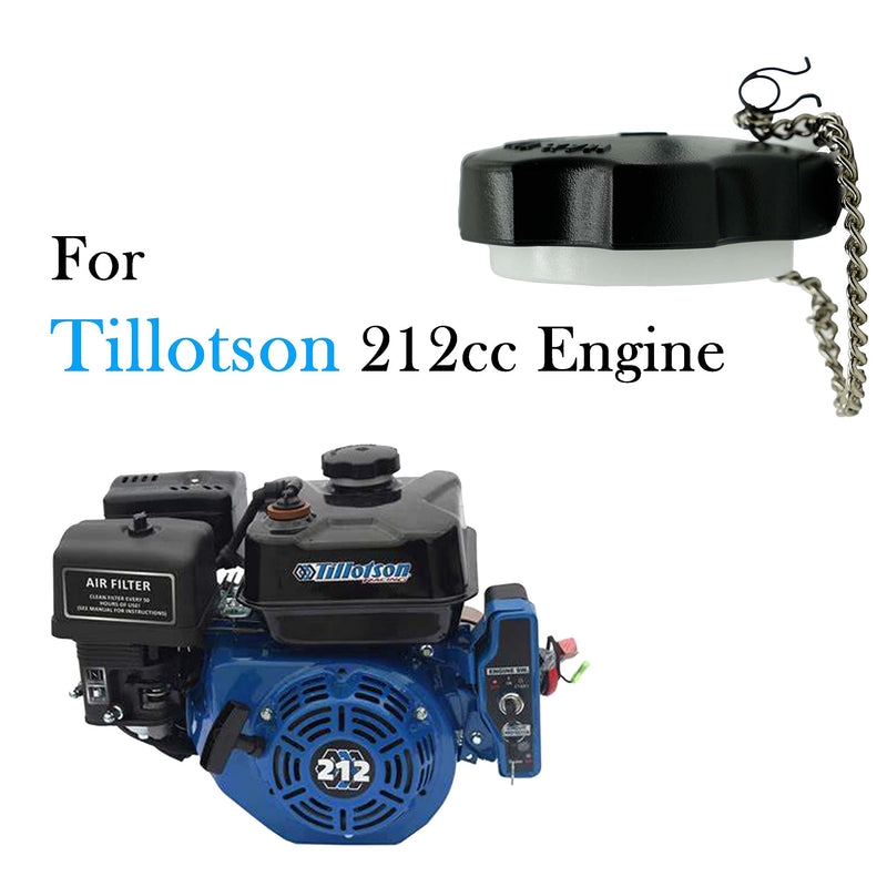 JMCHstore Gas Fuel Tank Cap w/Chain For Predator 224 Max Performance 6.6HP Engine, Predator 420cc Pressure Washer, DuroMax Generator XP5500E Gas Tank, Powerhorse Tillotson 212cc Ducar 212 Engine