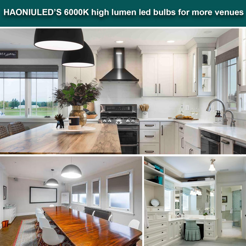 A19 LED Light Bulbs, 3670 Lumens E26 LED Bulb, 250W Equivalent, 6000K Cool Daylight White Non-Dimmable, 22-Year Lifetime, 27W Energy Saving for Home Office Garage Cool Daylight White 6000k
