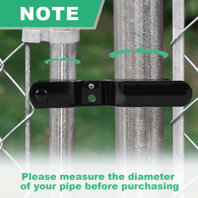 Heavy Duty Fork Latch (Bolt-in),1-5/8" x 2-7/8", Pressed Steel - Powder Coated, Fence Gate Latch with Hole for Padlock(Black, 1-5/8" x 2-7/8") 1-5/8" x 2-7/8" Black
