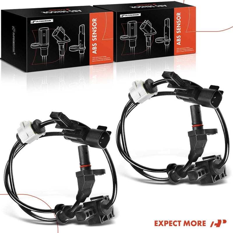 A-Premium ABS Wheel Speed Sensor Compatible with Chevy & GMC Models - Silverado 2500 HD 2011-2020, Sierra 2500 HD 2011/2015-2020 - Front Driver and Passenger Side, (2-PC Set), Replace# 20872161 Pack of 2