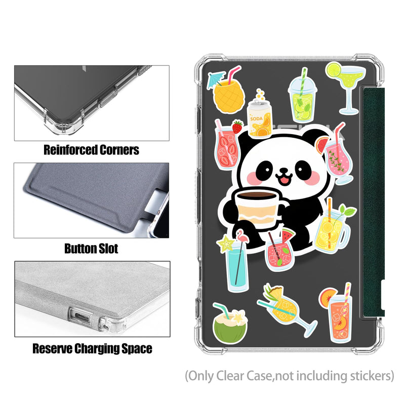 Case for 4.3" Xteink X4,Clear Soft TPU Back Cover, Pine Green | Thin & Lightweight,Scratch Proof & Shockproof,Magnetic Closure,PU Leather Protective Cover for Xteink X4