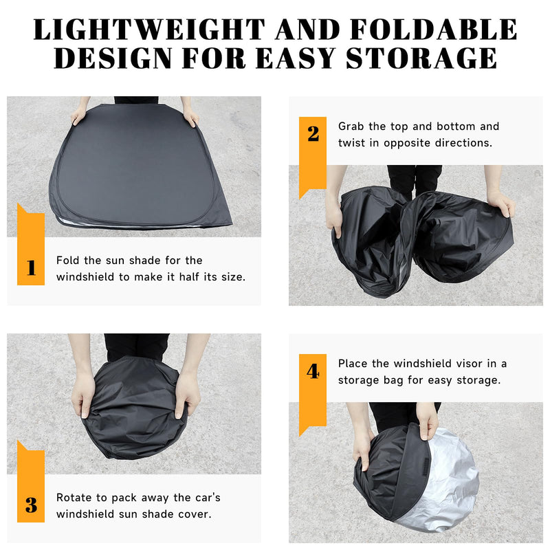 Car Windshield Sun Shade for Honda 2006-2011 Civic Accessories (OEM Design) Reflective Foldable Heat Insulation Sunshade for Ultimate Protection