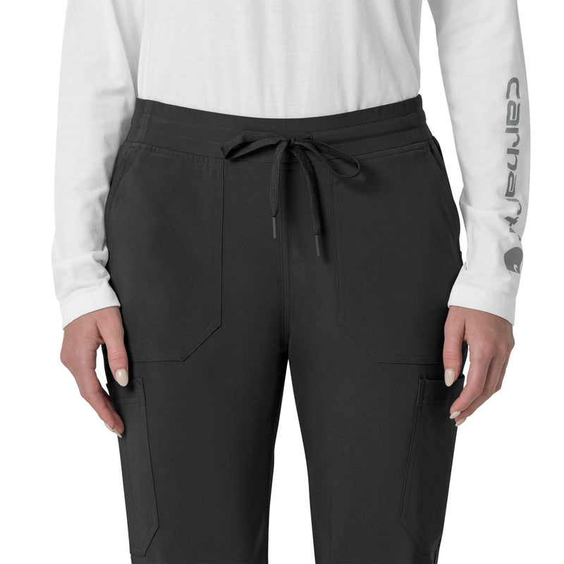 Carhartt Scrubs for Women Force Cross-Flex Cargo Joggers Pants with Drawstring and 8 Pockets Medium Black