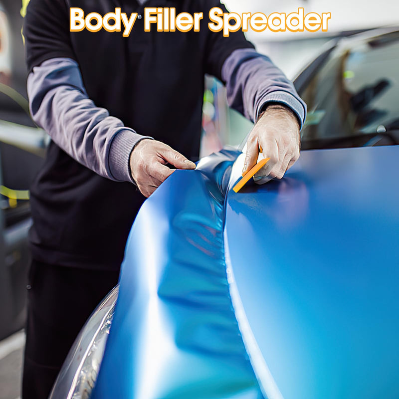PEASUG Body Filler Spreader, 9 Pack Reusable Plastic Spreader Tool for Automotive Body Applying Fillers, Putties, Glazes, Caulks - Autobody Paint Repairs, 3 Each 4", 5" and 6" 1