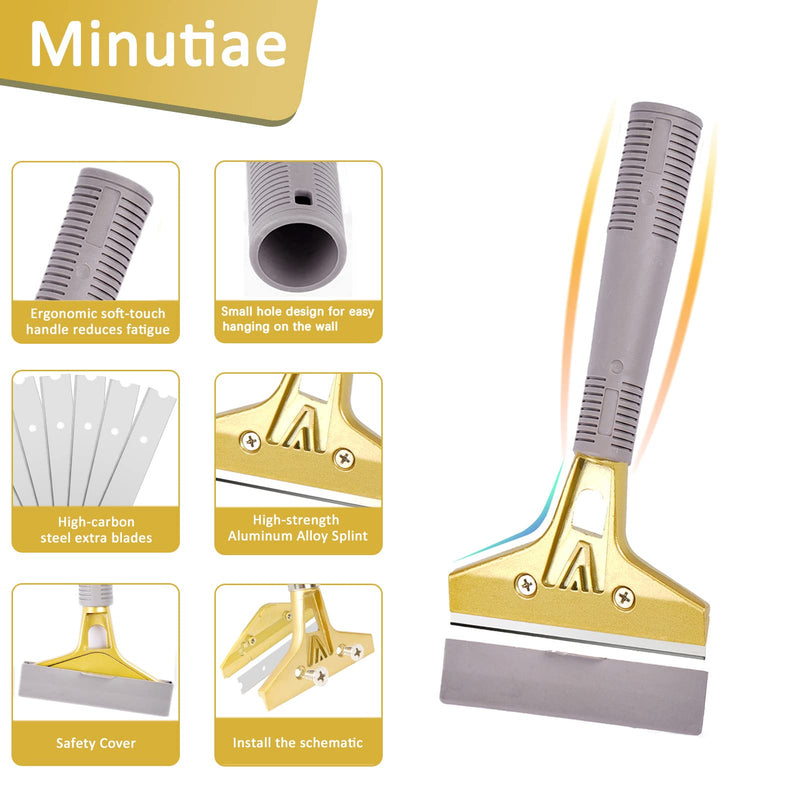 Replacement Scraper Blades,100PCS, 4 Inch, Floor & Paint Scraper, Razor Blades for Paint, Wallpaper & Sticker Removal 100