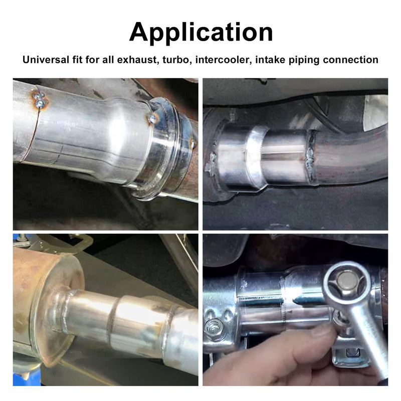 EVIL ENERGY Exhaust Adapter Reducer OD 2.5 Inch to ID 3 Inch, Pipe Connector 304 Stainless Steel Exhaust Coupler 2 1/2" OD to 3" ID ID 3.0" to OD 2.5"