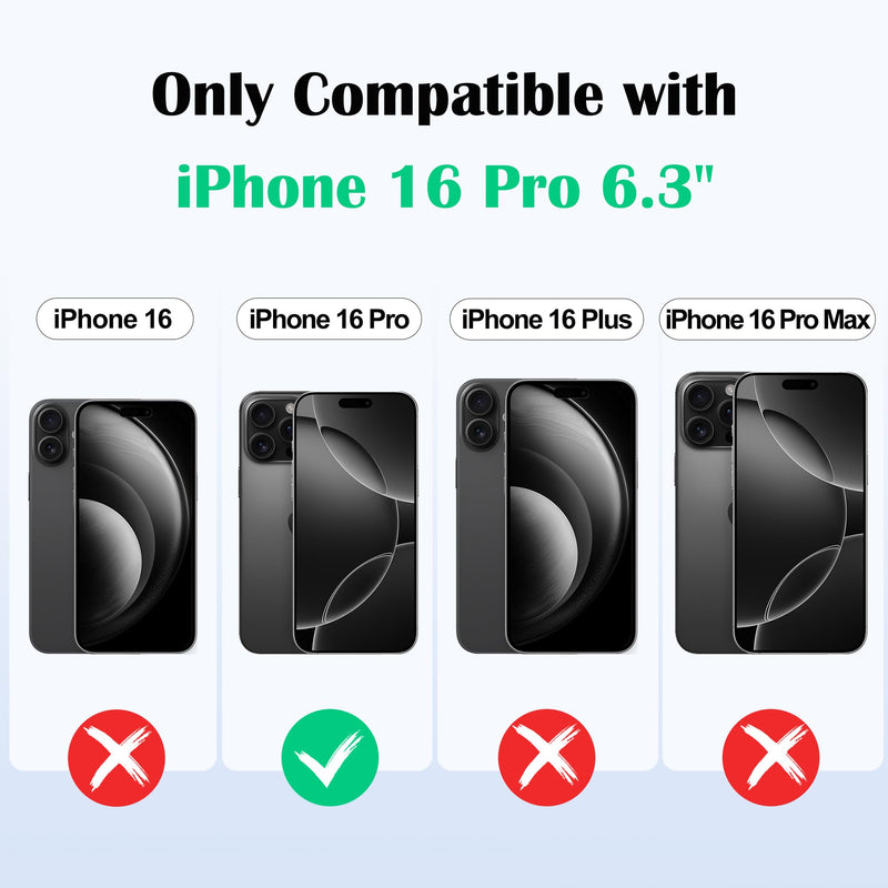 Battery Case Charger Made for iPhone 16 Pro, Type-C Ultra Slim Protective Charging Case, Wireless Slim 8500mAh Portable Rechargeable Charger - Black iPhone 16 Pro (6.1")
