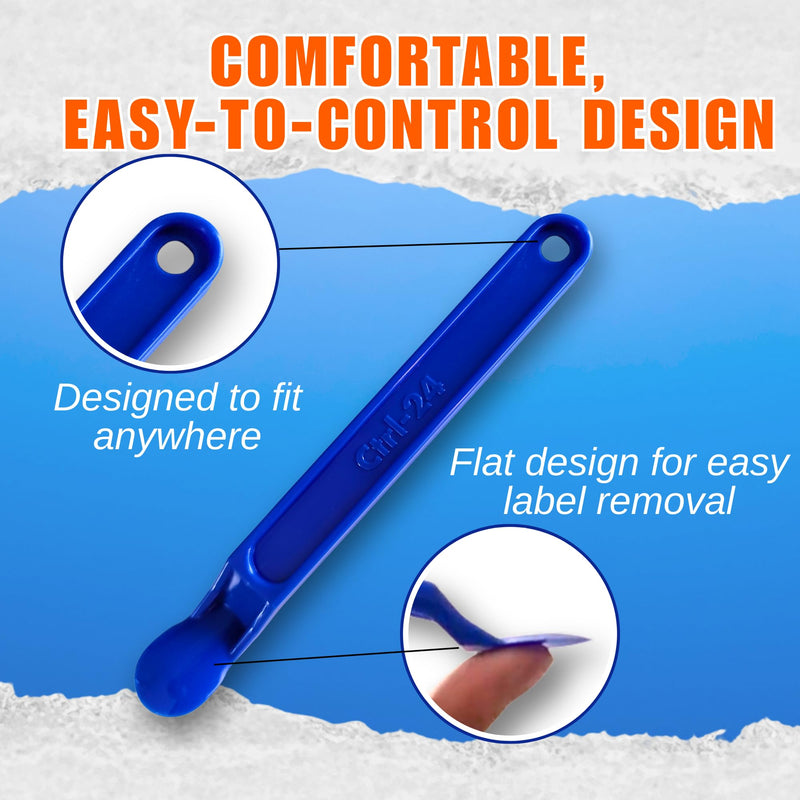 Sticker & Label Remover Tool - Plastic Peelers for Plastic, Glass & Wood – Adhesive, Decal, Price Tag, Glue & Paint Removal – Ergonomic Non-Slip Scraper for Crafts, DIY & Home Use (50) 50