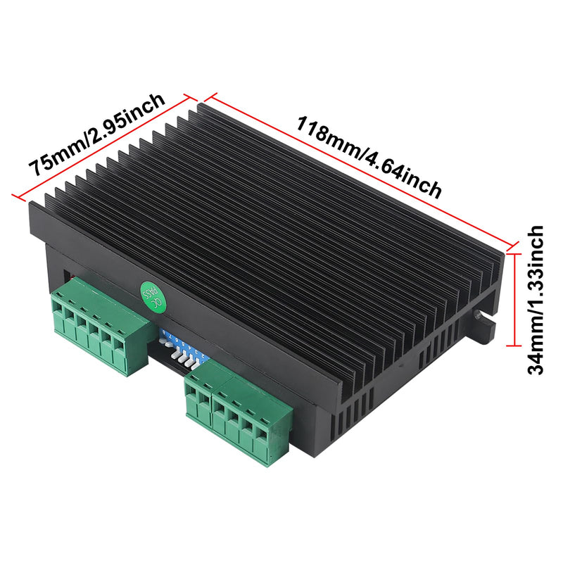 ACEIRMC DM556 CNC Digital Stepper Driver - 2-Phase Stepper Motor Controller, 20-50V DC Max 5.6A, 128 Subdivision for Nema 23, 24 and Nema 34 Motors (4pcs)