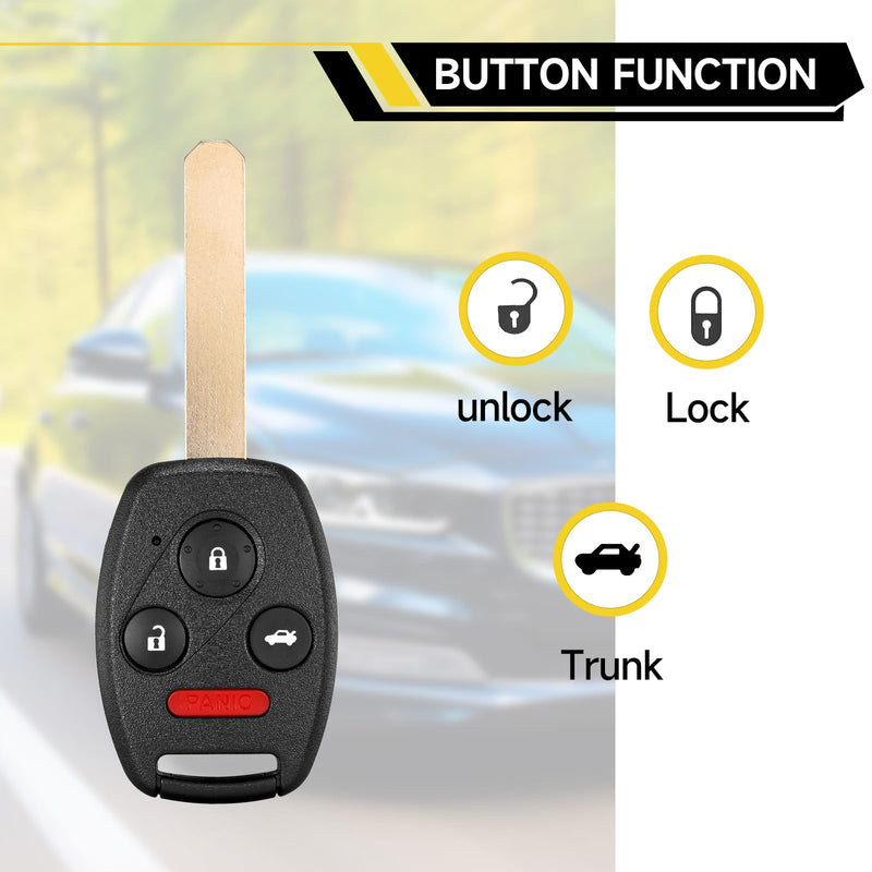 2 Pcs Smart Key Fob Replacement Fits for Honda Accord 2003 204 2005 2006 2007Car Keyless Entry Remote OUCG8D-380H-A 35111-SHJ-305 315 Mhz