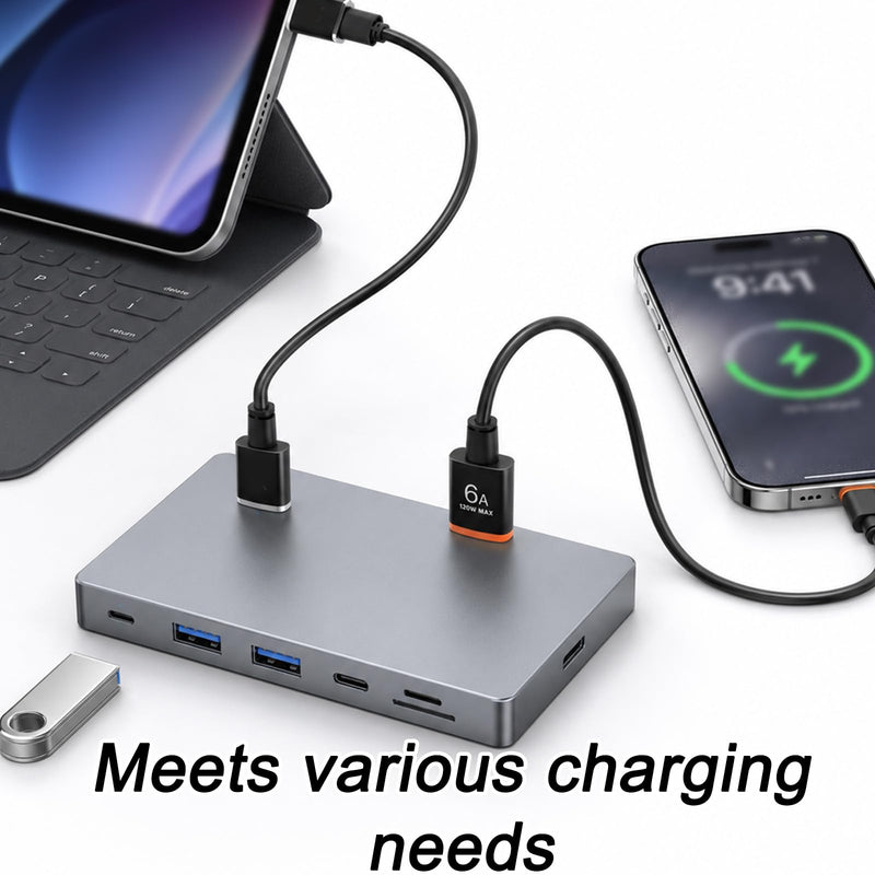 10pcs USB to USB C Adapter, USB A to C OTG Converter (Black) | Aluminum Alloy USB A to USB C Adapter Combo Pack Supports OTG Charging & Data Transfer for Devices