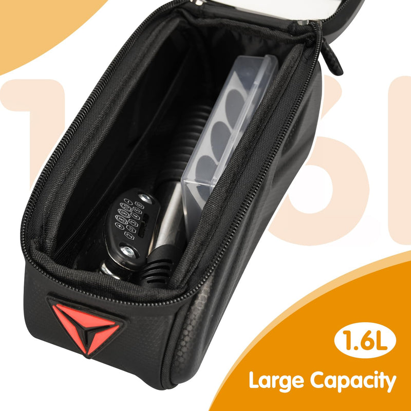 Bike Repair Kit, Bicycle Repair Bag With Tire Pump, Bike Tool Kit for Camping Travel, 16-in-1 Bike Multitool, Bicycle Tire Repair Kit, 4mm and 5mm Allen Wrenches, Used for Mountain Bike and Road Bike Bike Phone Bag Set