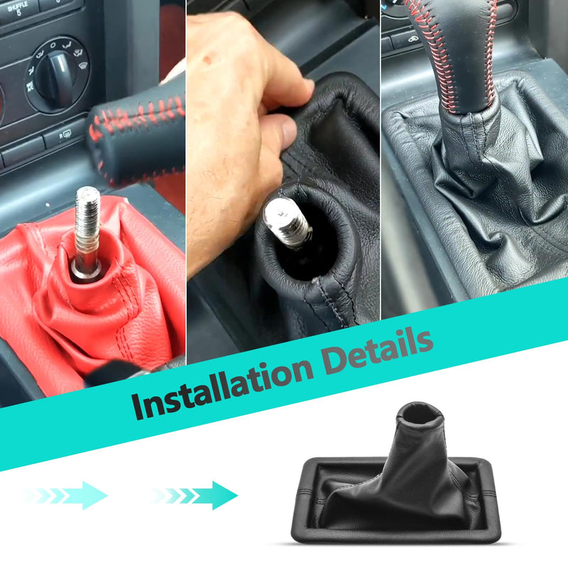 Manual Transmission Shifter Boot Cover Compatible with Ford Mustang Series 2005 2006 2007 2008 2009 Replaces 8R3Z-7277-AA, Gear Change Boot