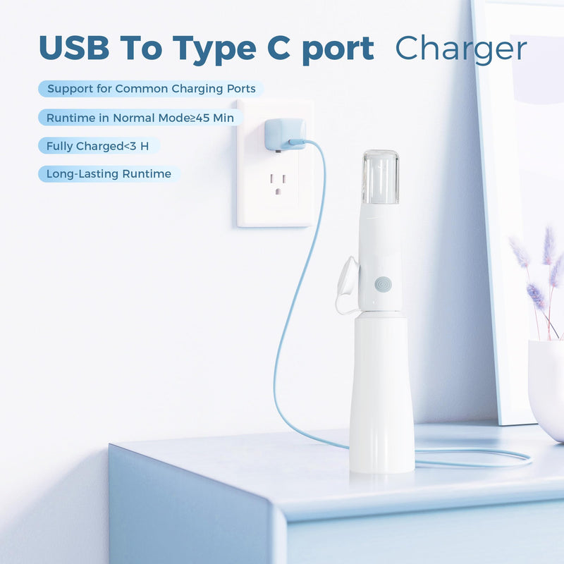Portable Electric Bidet for Travel, Rechargeable Handheld Bidet with 3 Water High Pressure Sprayer Levels, Adjustable Nozzle, IPX7 Waterproof, Perfect for Personal Hygiene, White Portable Bidet