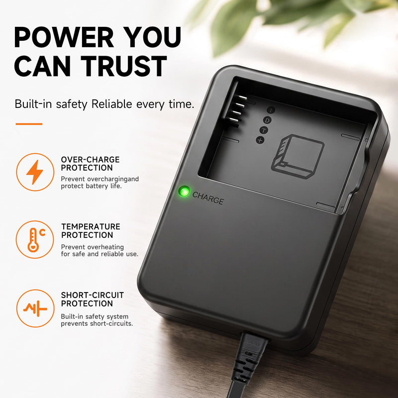 DE-A79 DE-A80 DMW-BLC12 Battery Charger Replacement Compatible with Panasonic Lumix DC-FZ1000 II, DC-G95, DMC-GX8, DMC-FZ200, DMC-FZ300, DMC-FZ1000, DMC-FZ2500 and DMC-G7 Digital SLR Cameras