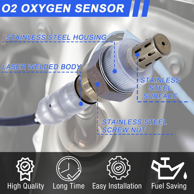O2 Oxygen Sensor 15717 Downstream Upstream Compatible with 1990-2014 Ford F150 F250 F350 Ranger Explorer Escape E150 E250 Mazda Lincoln Mercury Jaguar Oxygen Sensors # 15716 15664 (2Pcs) 2