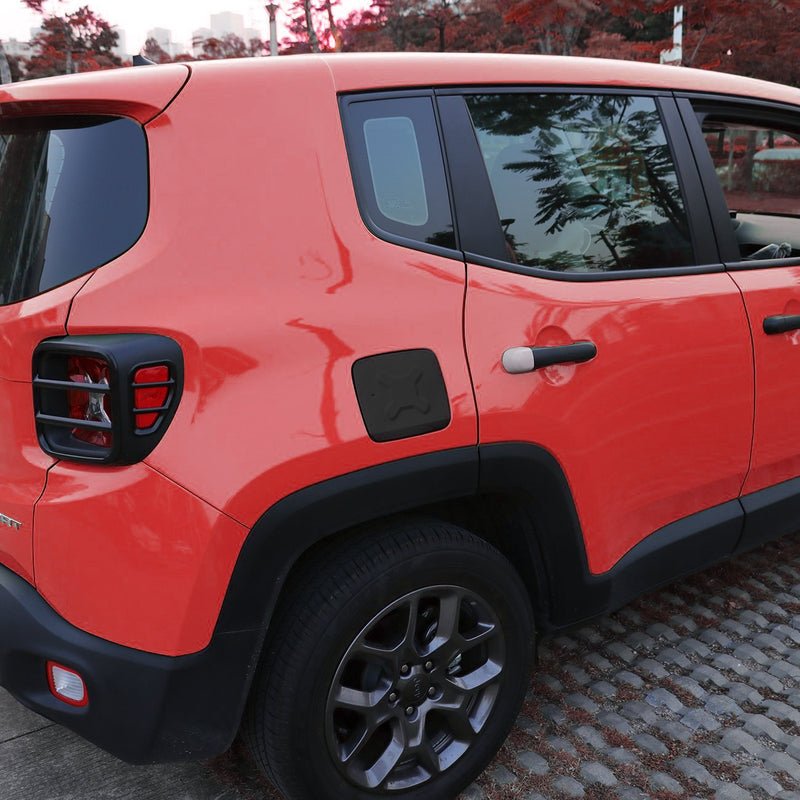 Jeep Renegade Gas Tank Cover,Aluminum Exterior Accessories,Fuel Filler Gas Cap Cover for Jeep Renegade Models(2014-2021)