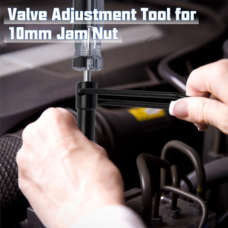 10mm Valve Lash Adjustment Tool Kit with Feeler Gauges & Gloves - Professional Valve Adjustment Tool for Honda, for Toyota, for Nissan and Other Japanese Car Engines