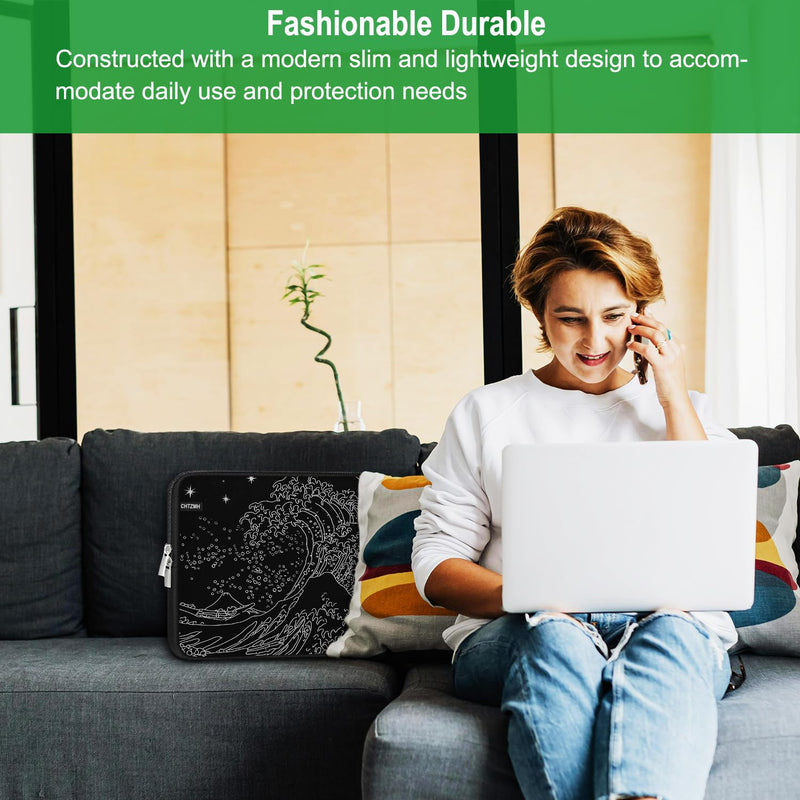 Laptop Sleeve Case 13.3 inch Portable Protective Carrying Computer Cover | Laptop Case Bag Compatible with MacBook Neo/Air 13-13.6 M5 M4 M3 M2 M1, Pro 13/Pro 14, HP, Dell, Asus, Lenovo, Wave Star
