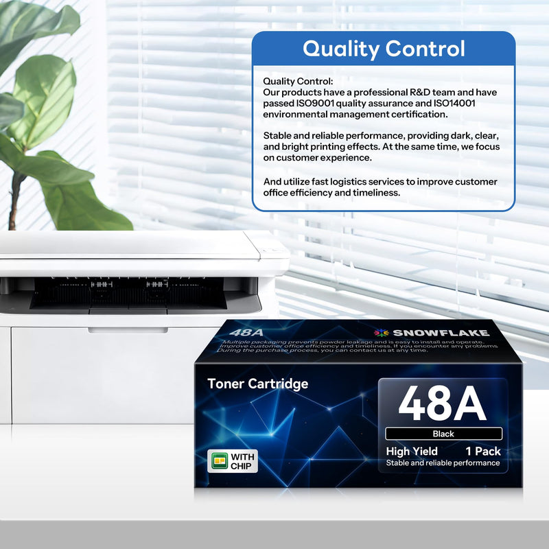 Snowflake 48A Toner Cartridge Compatible 48A CF248A Black Toner Cartridge Replacement for HP Pro M15a M15w M16a MFP M28a M28w M29a M29w Printer.