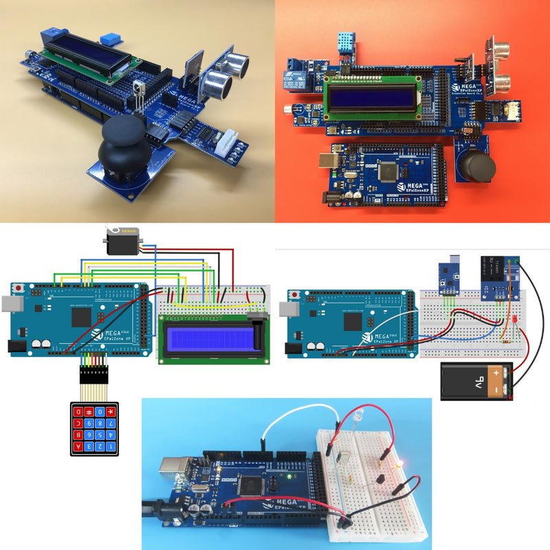 Professional Mega 2560 Starter Kit - Arduino IDE Compatible, 50+ Lessons, 40+ Articles, Compass, Gyro