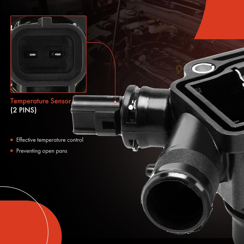 A-Premium Thermostat Housing Kit Compatible with Land Rover LR2 Volvo S60 S80 V60 V70 XC60 XC70 XC90 2008-2015 L6 3.0L 3.2L