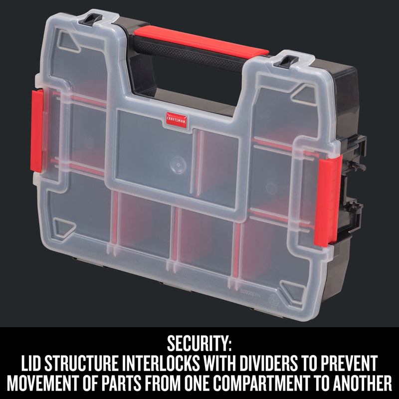 CRAFTSMAN 10-Compartment Small Tool Storage Organizer, Plastic (CMST14021) 1 Count (Pack of 1) Small Organizer