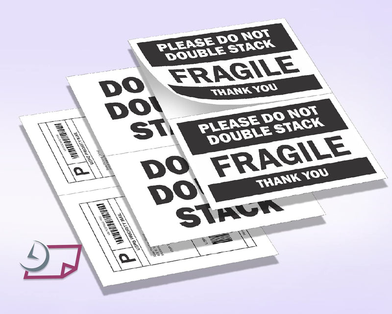  [AUSTRALIA] - NextDayLabels Half Sheet Shipping Labels 5.5" x 8.5" – Printable Blank Labels for Laser & Inkjet Printers, White Self-Adhesive Stickers, 2 Per Page for Ship, FBA, UPS & FedEx, Made in USA, 25 Pack 25 Sheets