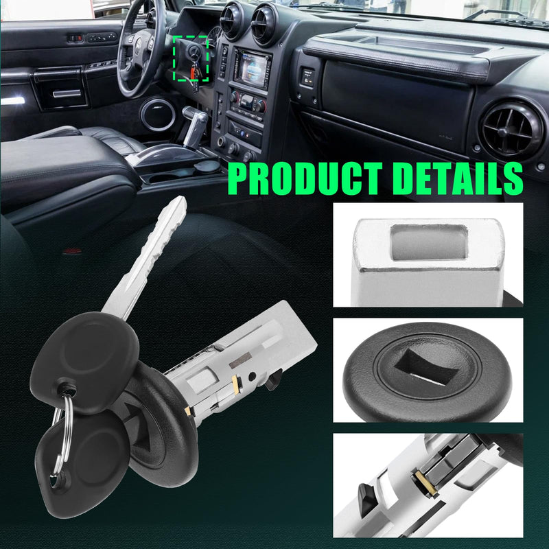 Ignition Lock Cylinder Switch with Keys for 2002-2009 Avalanche Express Silverado Suburban Trailblazer Tahoe, GMC Savana Yukon Envoy Sierra, Buick Starter Switch Replace US-312L D1469G