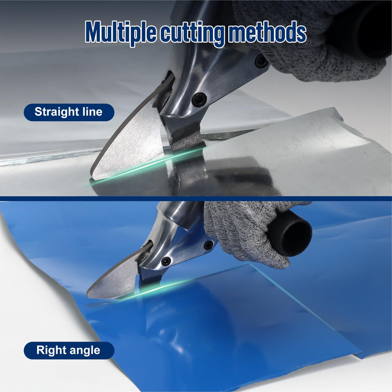 VlOXO Metal Shears Drill Attachment,Sheet Metal Cutter with 360 Degree Pivoting Handle Professional Sheet Metal Tools for Cut Steel, Sheet Metal Cutter Drill Attachment Can Curved and Straight Cutting Red