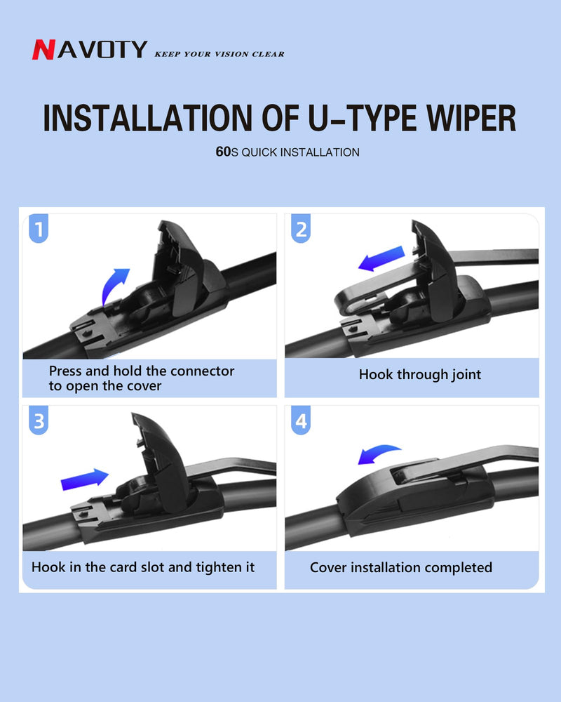 2 Factory Wiper Blades Replacement for 1996 Chevrolet C1500 1995-1998 Original Equipment Windshield Wiper Blades Set - 18"+18" (Set of 2) 18"+18"（J Front Wiper）