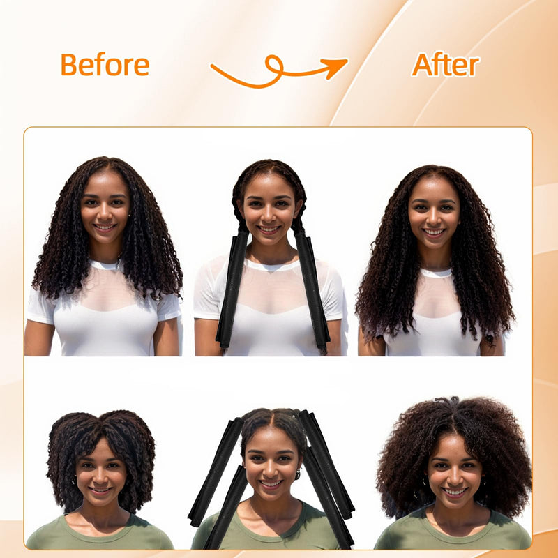  [AUSTRALIA] - CRUIFU Hair Stretcher for Natural Curly Hair, 4Pack Helps Reduce Shrinkage | Breathable adjustable design delivers comfortable no-heat stretching while helping maintain natural curl definition. 13IN*4PCS-2026NEW