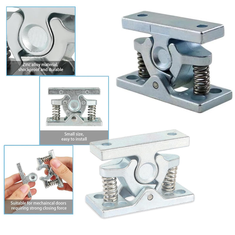 Heavy RV Door Holder Zinc Alloy Trailer Door Latch, Spring Loaded Double Roller Catch Easy Lock Stop for Trailers, Boats, Garage, Cabinets & Home Use with Screws (4 Pcs) 4 Pcs