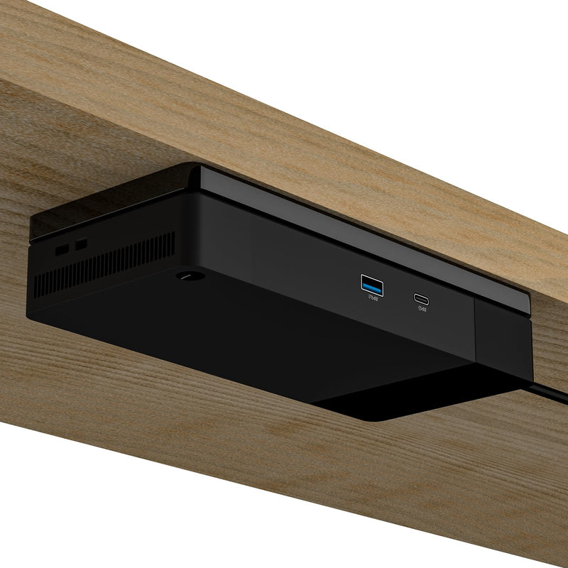 Under Desk Mount and Wall Mount Compatible with Dell WD19 / WD19S / WD19DC / WD19DCS / WD19TB / WD19TBS / WD19TB / WD22TB4 Dock, Acrylic Docking Station Holder (Black Holder Only)