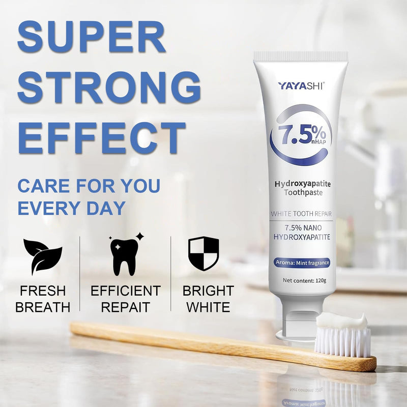 Nano Hydroxyapatite Toothpastes for Enamel Protection Fluoride Free | Tooth Strengthening, Gentle Mint, Fresh Breath, Daily Use for Oral Health (Set 3-Pack) 4.23 Fl Oz (Pack of 3)