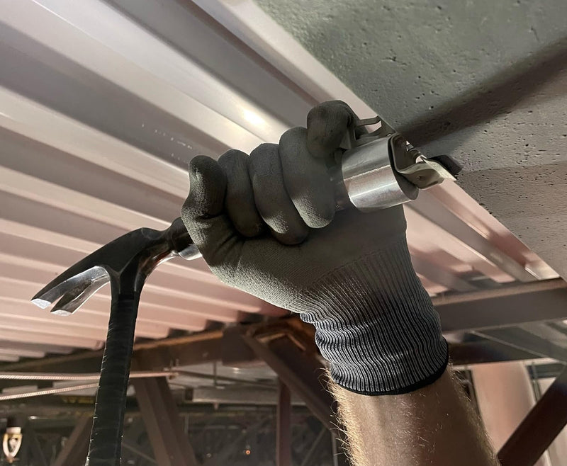 Rack-A-Tiers Clip Whacker - Magnetic Beam Clamp Tool, Flange Clip Holder, Electrician Flange Tool, Beam Clip Whacker (54100)