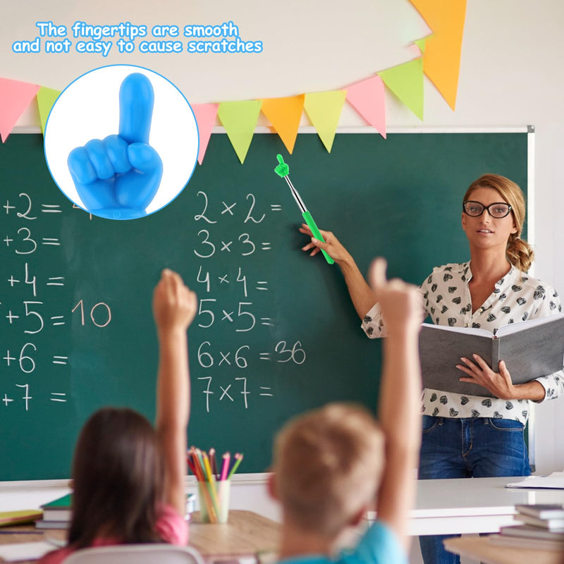 5 Pieces Teacher Pointer Stick, Extendable Finger Pointer Stick Teacher Pointer for Classroom Finger Reading Tools Teacher Must Haves Hand Pointing Stick for Teacher Classroom Supplies