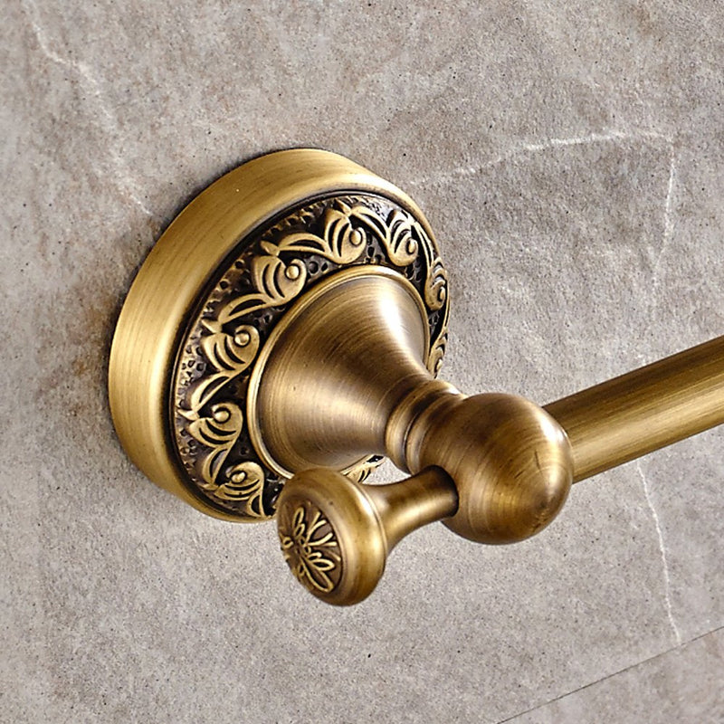 Leyden Antique Towel Bar,Adjustable Towel Holder Rod Brass Bathroom Accessories Expandable 16.73 to 29.13 Inch Vintage Wall Mount Single