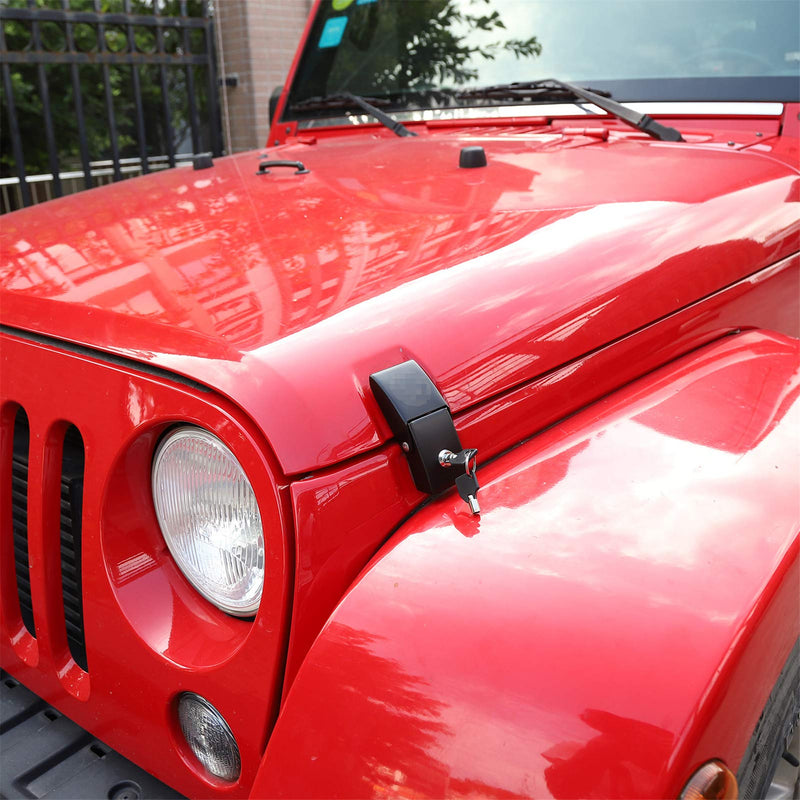  [AUSTRALIA] - JeCar Hood Latches Locking Hood Catch Kit Aluminum Alloy Hood Locks Compatible with Jeep Wrangler 2007-2018 JK JKU, 2018-2023 JL JLU & 2020-2023 Gladiator JT, Skull Style JC0718