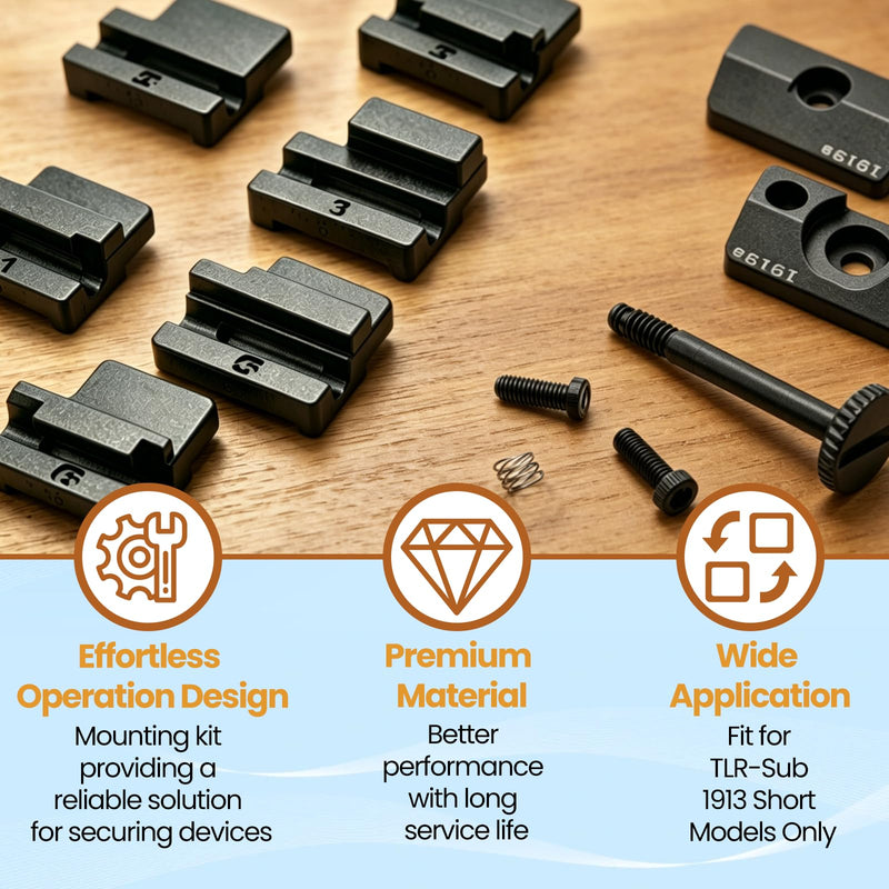 TLR 69322 Clamp Jaw Kit for Streamlight TLR-7 Sub 1913 Short Rail - Replacement Clamp Assembly for TLR-7, TLR-8 Sub, Fits Models 69402, 69407, 69418, 69505, Black