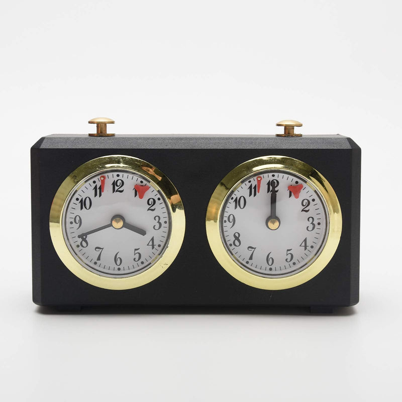 Professional Chess Clock - Analogue Game Timer with I-GO Count Up/Down, International Chess Timer Black