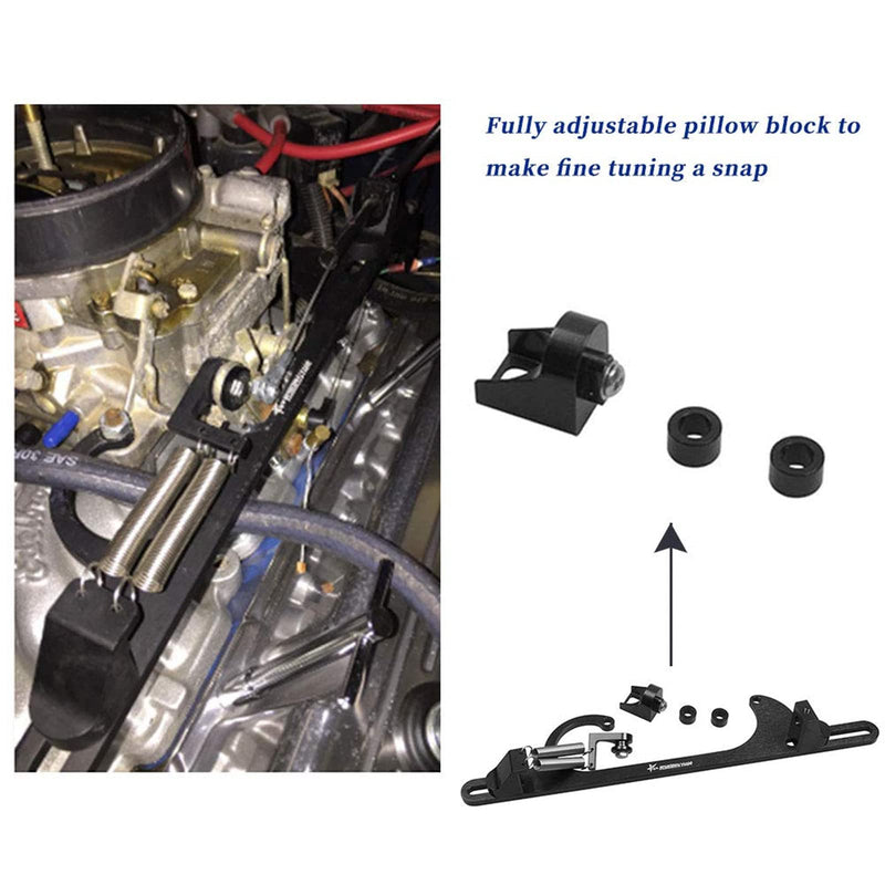 Ryanstar Throttle Cable Bracket 4150 4160 Series Throttle Brackets Billet Adjustable Aluminum Black Fit 4150/4160