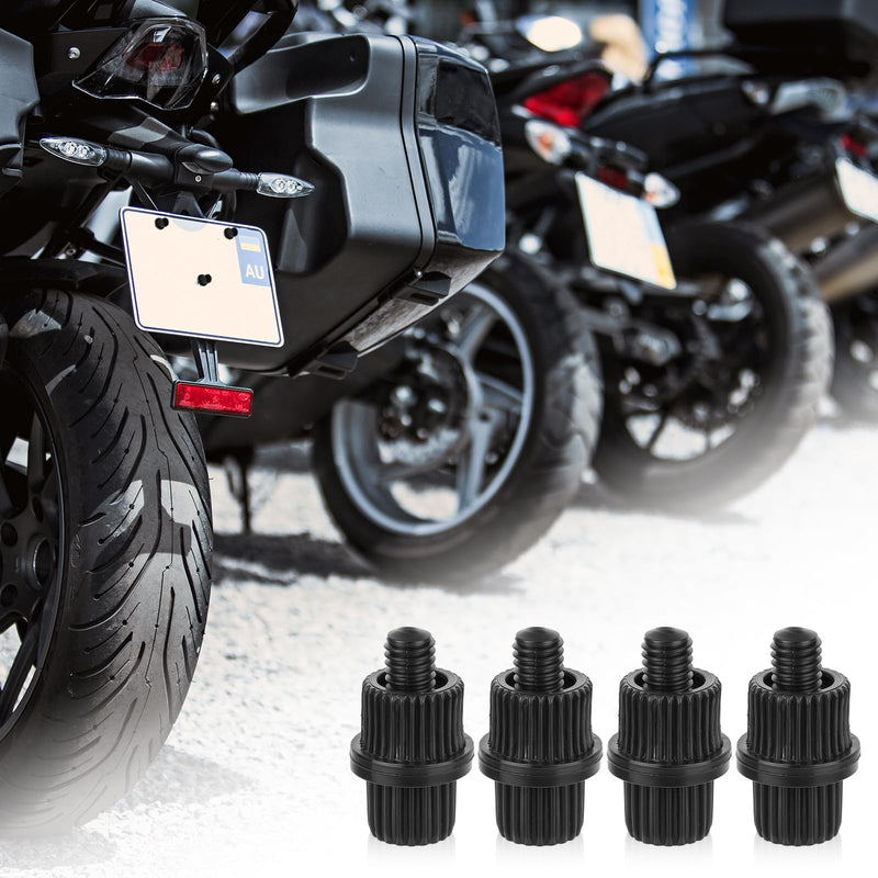 License Plate Bolts 4 Pcs 6mm License Plate Screws Universal Thread Screws Nylon Bolts and Nuts for Motorcycle Cars Trucks Bike Plate Fasteners