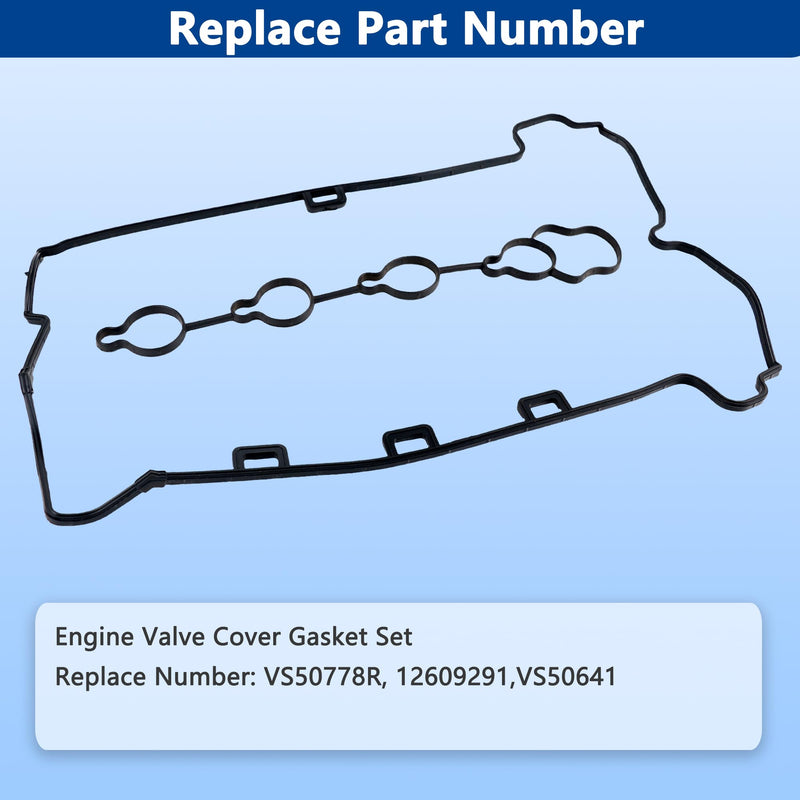VS50778R Engine Valve Cover Gasket Set for Chevy Buick GMC Captiva Cobalt Equinox HHR Orlando Impala Malibu Allure Lacrosse Regal Verano Terrain 2007 2008 2009 2010 2011 2012 2013 2014 2015 2016 2017