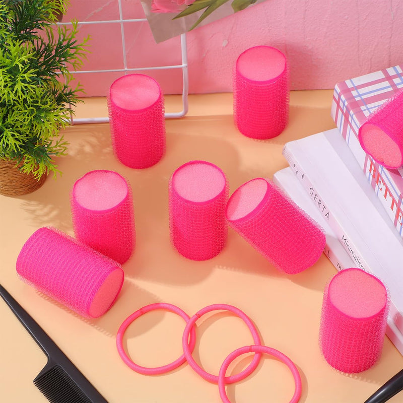 12Pcs Self Adhesive Sponge Hair Curlers 2.36X1.42In Soft Hair Styling Rollers Lightweight Hairdressing Tools for Women Easy Diy Curling Temporary Curlers