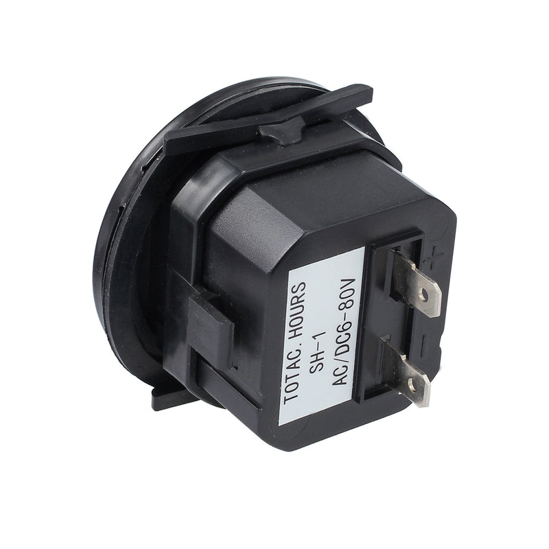 AMTOVL Quartz Hour Meter Round DC 12v 24v 36v 48V 60V 72V Hour Meter Gauge for ATV Boats Marine Motorcycles Snowmobile Lawn Tractors Tracking Engine Hours