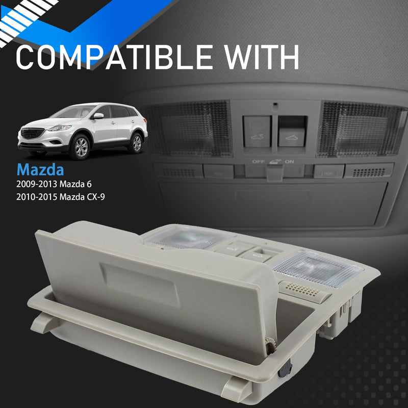 Overhead Console Reading LED Light Console Compatible with 2009-2013 Mazda 6 2010-2015 Mazda CX-9 Headlights Replaces GS4A-69-970D-30 GS4C69970D30 GS4C69970D75 TD12-69-970H75