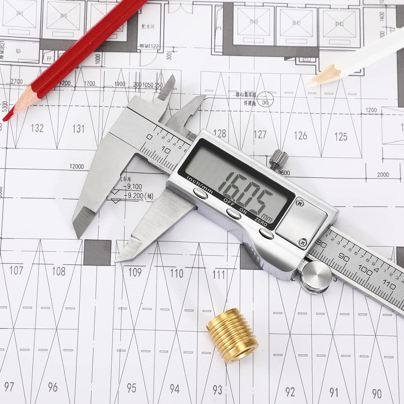 Digital Caliper Measuring Tool, Stainless Steel Vernier Caliper Digital Micrometer with Large LCD Screen, Easy Switch from Inch Metric Fraction, 6 Inch/150mm Caliper Tool for DIY/Household A003