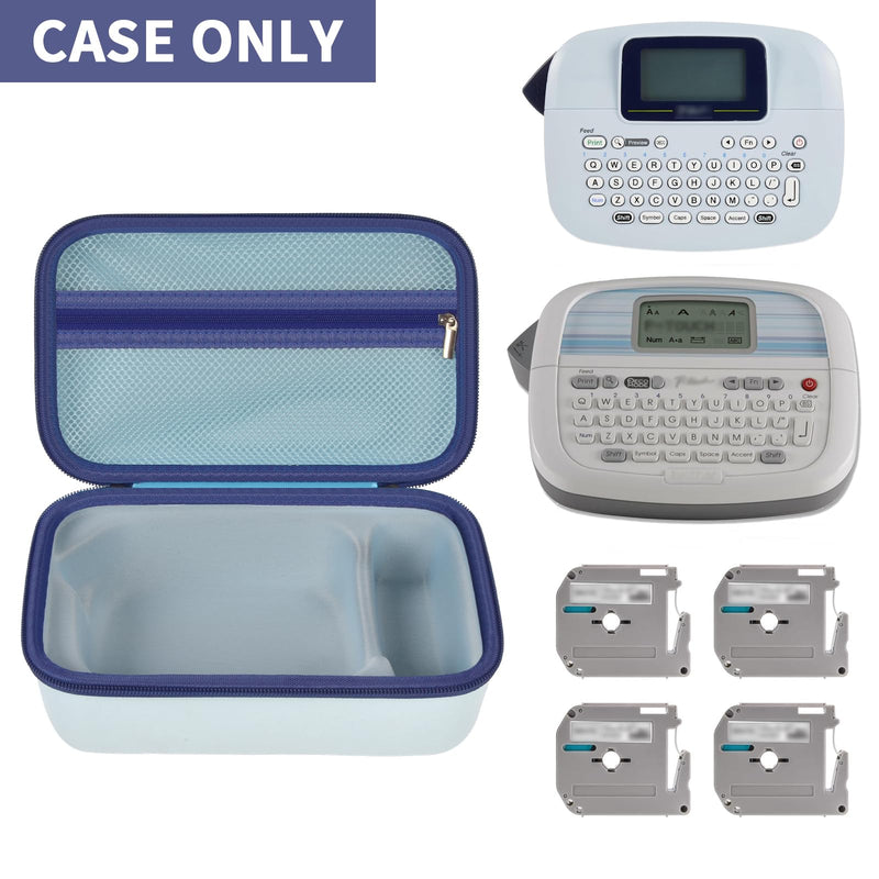 Case Compatible with Brother for P-Touch PTM95/ PT90/ PT45M Handy Label Maker, Storage Holder Carrying Organizer Bag for Label Tapes, AC adapter, Charging Cables, Batteries, Accessories (Box Only)